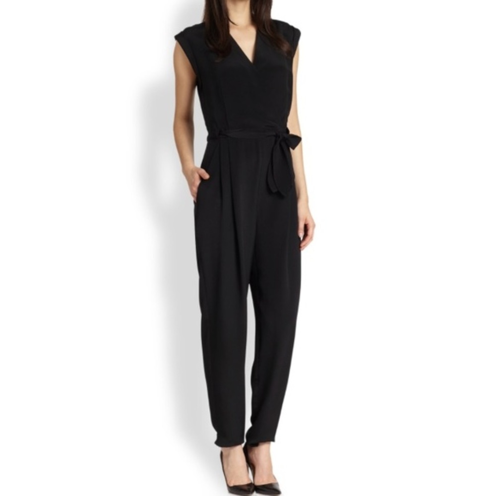 Theory Silk Sleeveless Jumpsuit